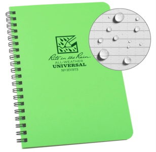 Waterproof notebook – Side Spiral Notebook