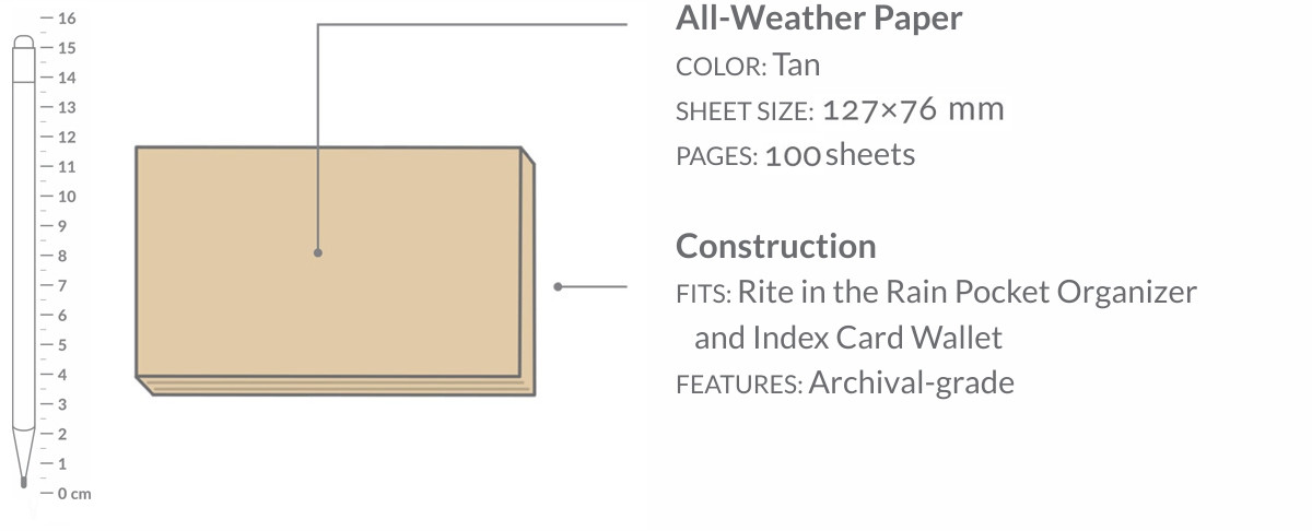 Loose sheets – All-weather Index Cards